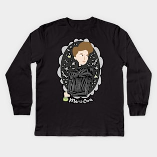 Women of Science: Marie Curie Kids Long Sleeve T-Shirt